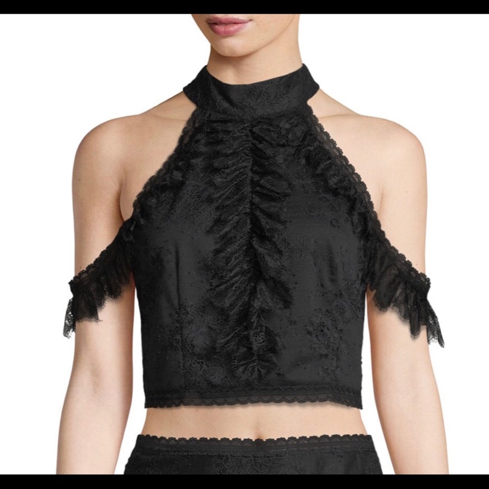 Alice + Olivia Regina Cold Shoulder Top